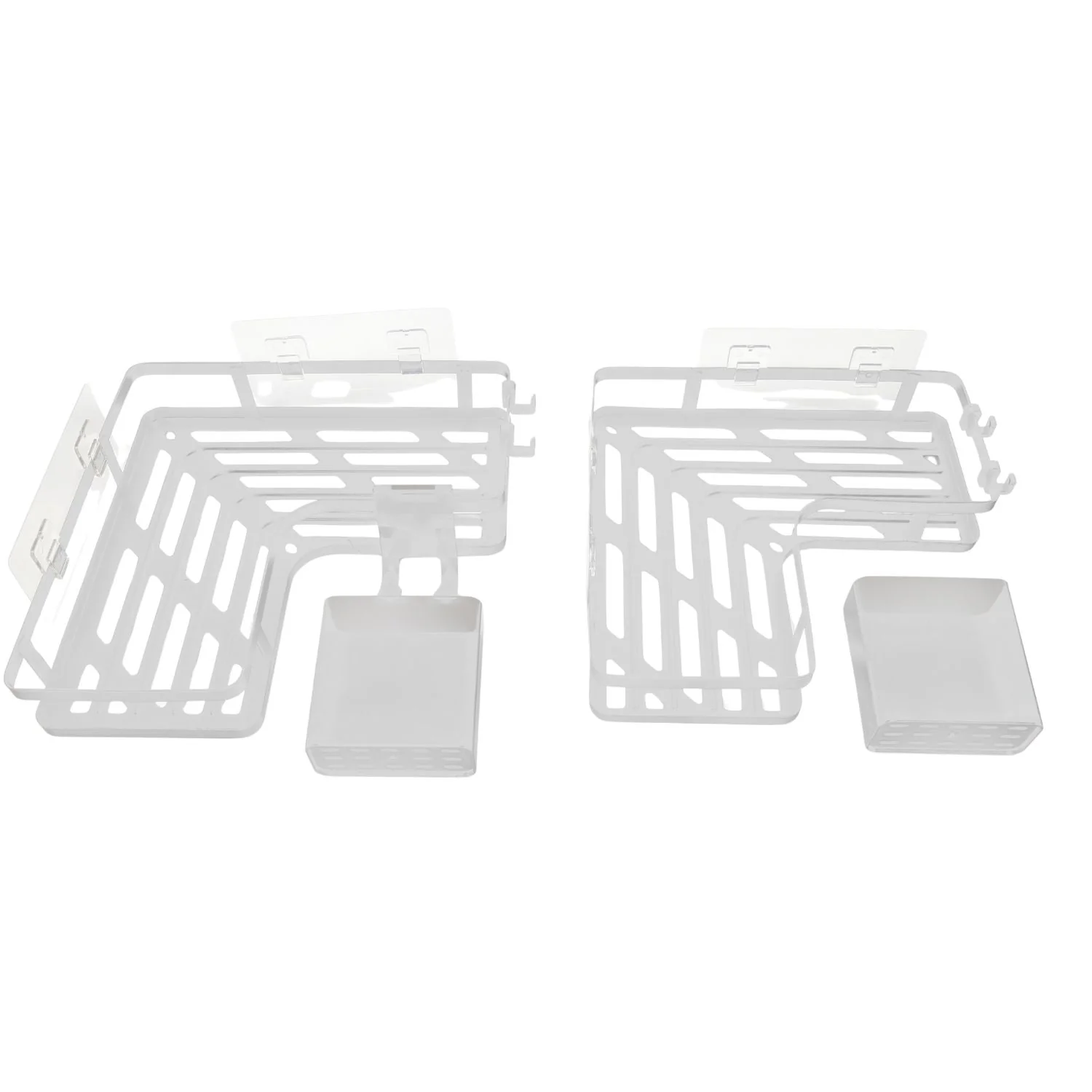 Repisa Esquinera Ducha De Esquina 25.5X26x5.5 Cm Blanco De Hierro  Para Múltiples Espacios. Organizador Esquinero Para Baño. - Image 2