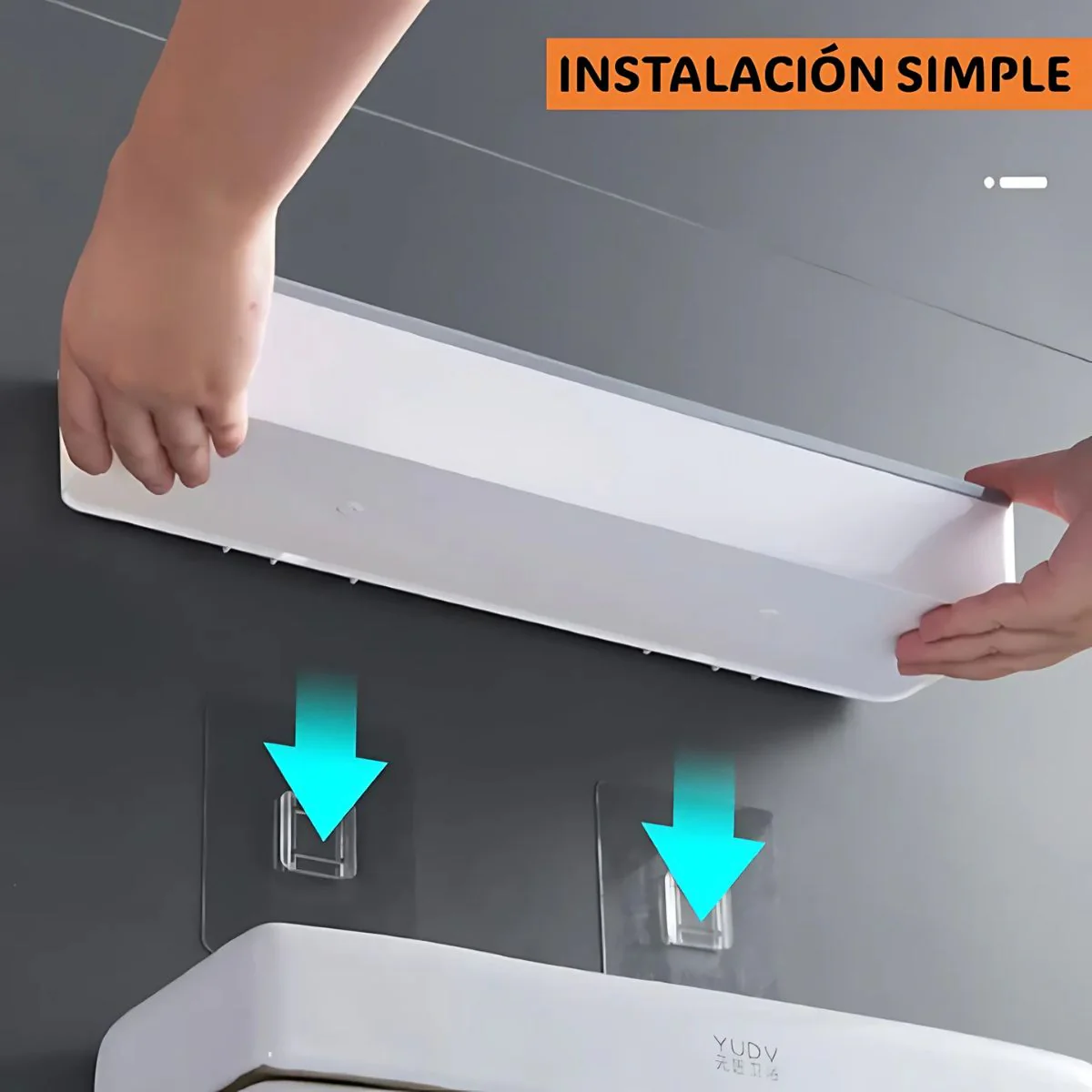 Repisa Pared Plástica Autoadhesiva. Estante Organizador De Pared Para Inodoro Baño O Cocina. Tablilla Multifuncional (Unidad). - Image 3