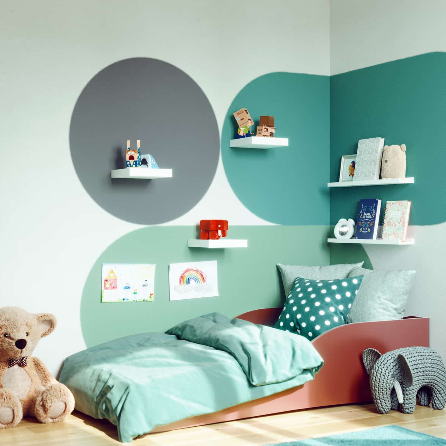 Repisas De Pared 23 Cm Largo X 23.5 Cm Ancho X 38 Mm Espesor (1 1/2") Color Blanco - Image 3
