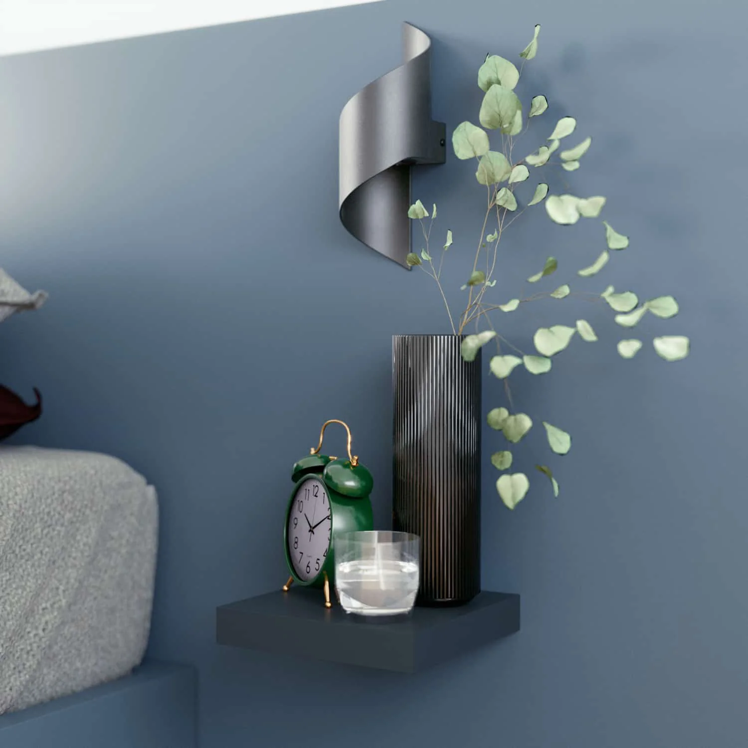 Repisas De Pared 23 Cm Largo X 23.5 Cm Ancho X 38 Mm Espesor (1 1/2") Color Negro - Image 2