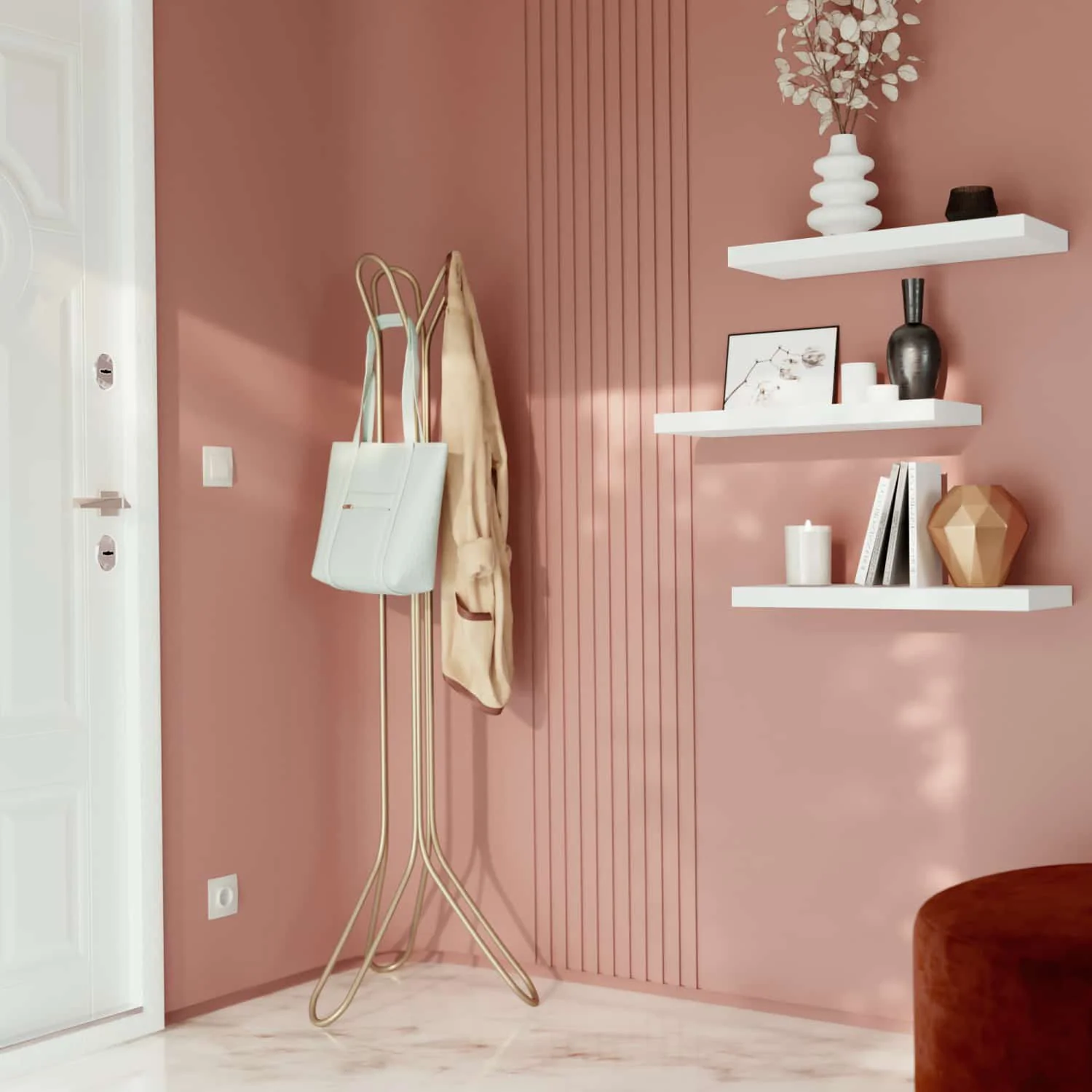 Repisas De Pared 60 Cm Largo X 23.5 Cm Ancho X 38 Mm Espesor (1 1/2") Color Blanco - Image 2