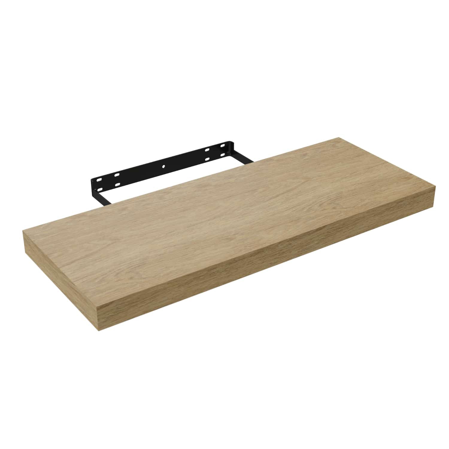 Repisas De Pared 60 Cm Largo X 23.5 Cm Ancho X 38 Mm Espesor (1 1/2") Color Madera
