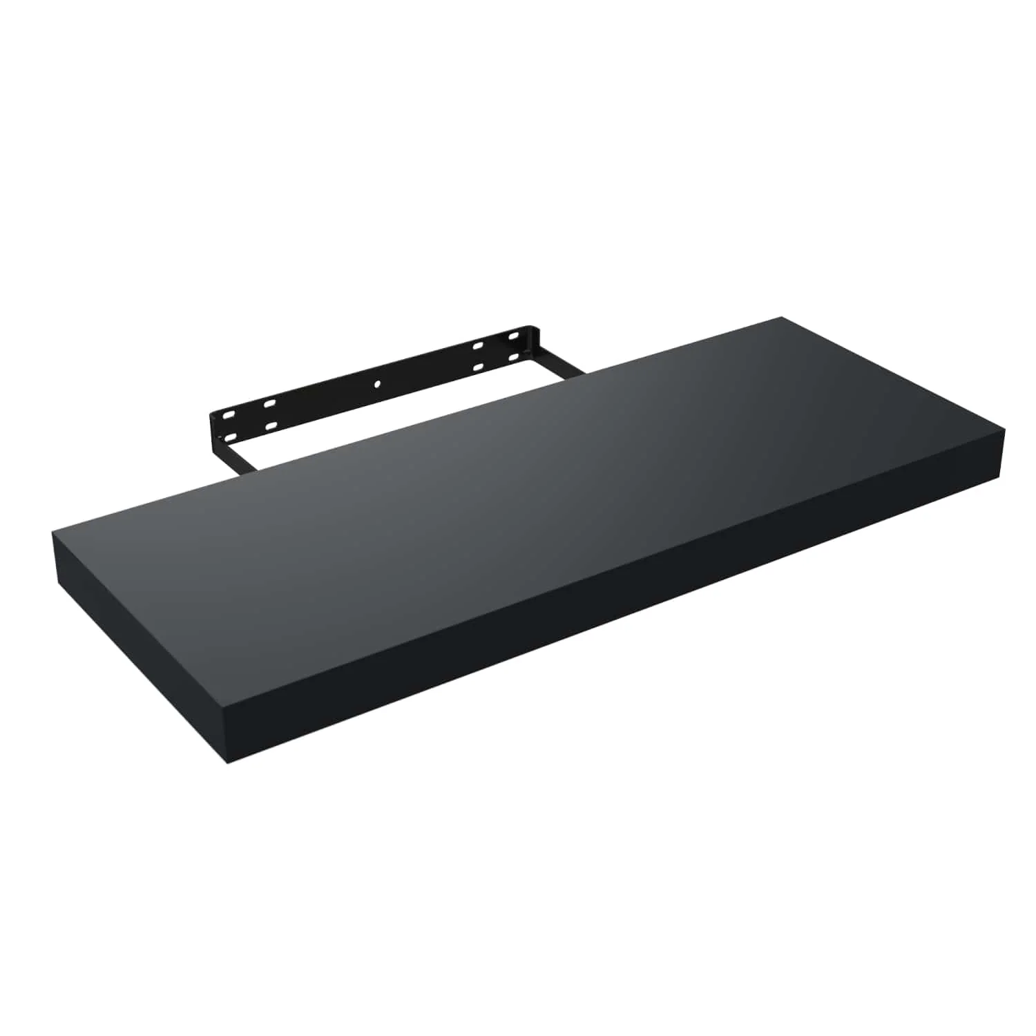 Repisas De Pared  60 Cm Largo X 23.5 Cm Ancho X 38 Mm Espesor (1 1/2") Color Negro