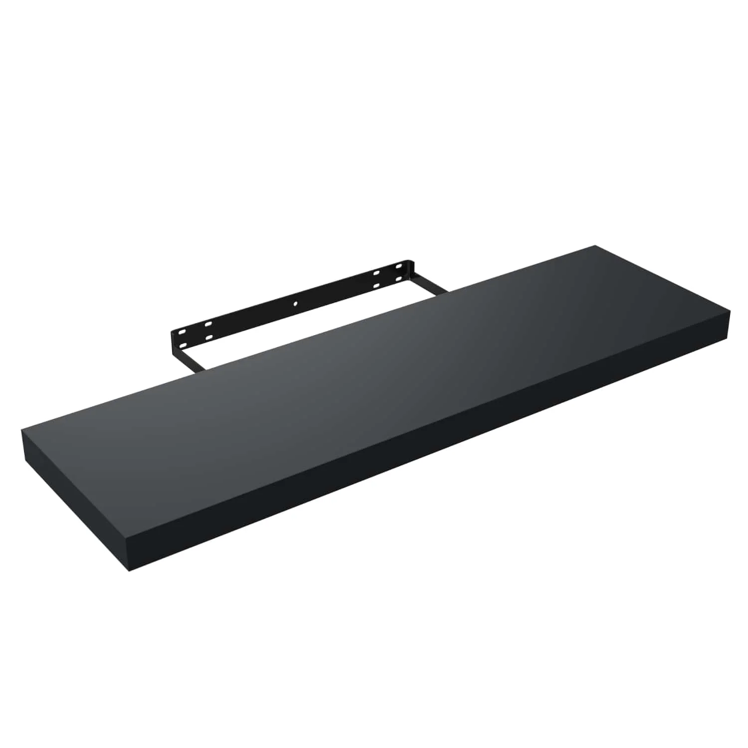 Repisas De Pared 80 Cm Largo X 23.5 Cm Ancho X 38 Mm Espesor (1 1/2") Color Negro