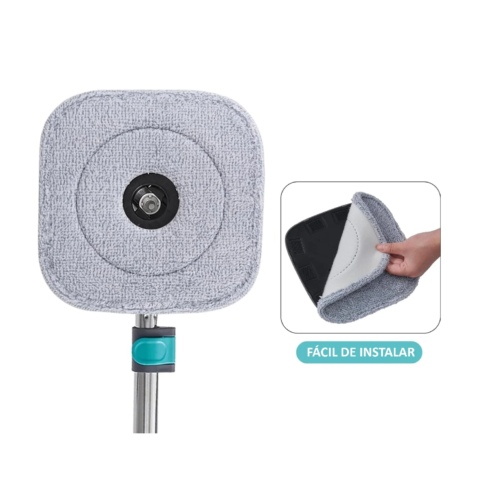 Combo Mango Y Mopa Compatible Con Trapeador AN30 Aqua Pure Spin Mop Giratorio - Image 2