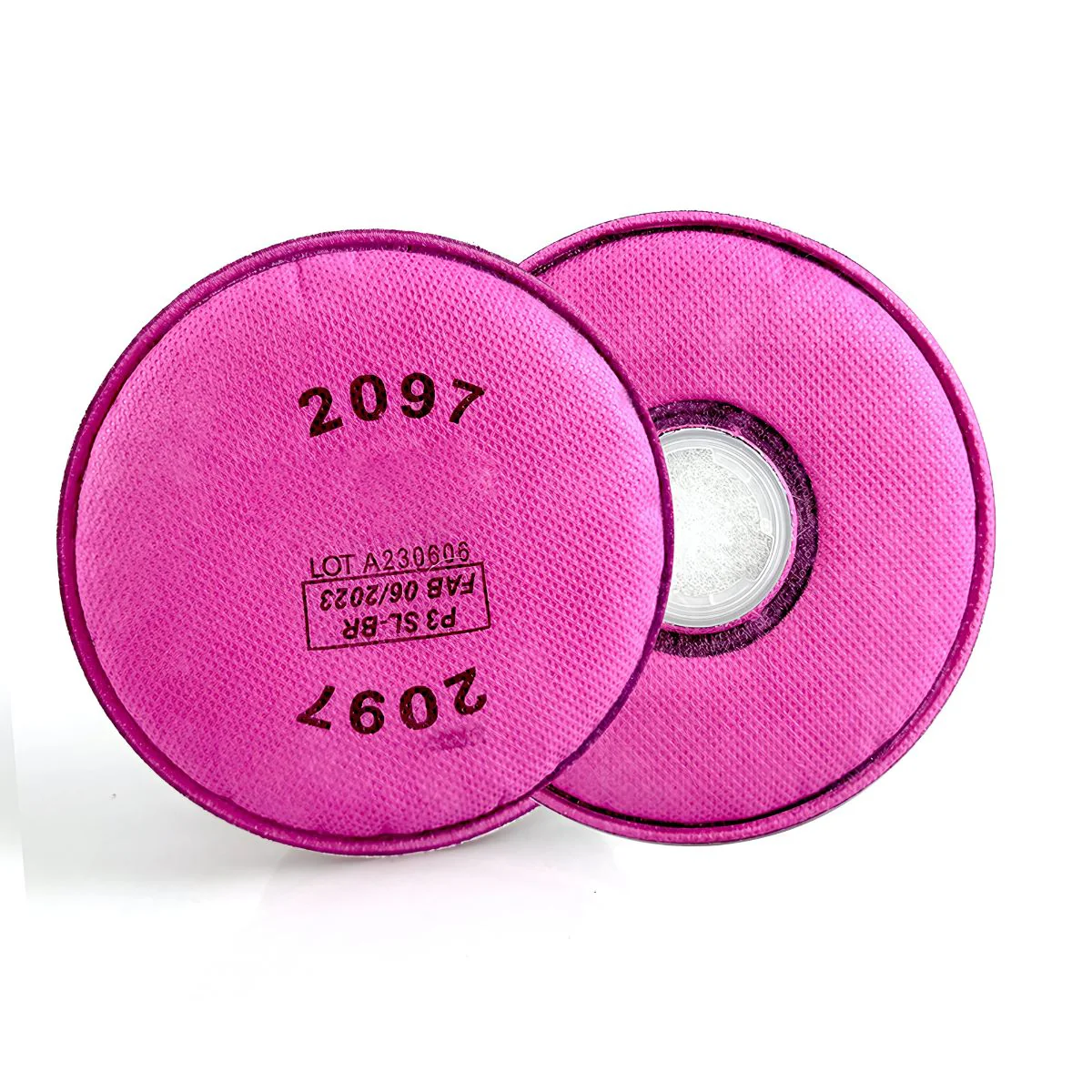 Repuesto Filtro Purificador 2097 P100. Cartucho Para Respirador Mascarilla Frontal De Silicona Sólidas Y Líquidas (Polvo, Humo, Neblina, Fibras) (Pack De 2).