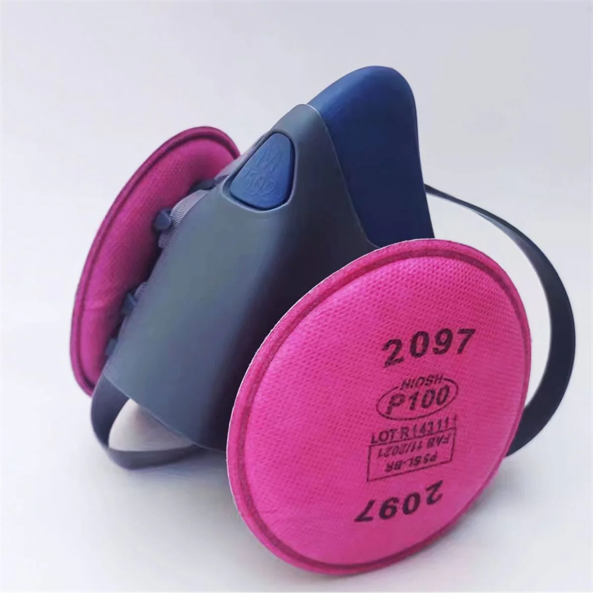 Repuesto Filtro Purificador 2097 P100. Cartucho Para Respirador Mascarilla Frontal De Silicona Sólidas Y Líquidas (Polvo, Humo, Neblina, Fibras) (Pack De 2). - Image 2