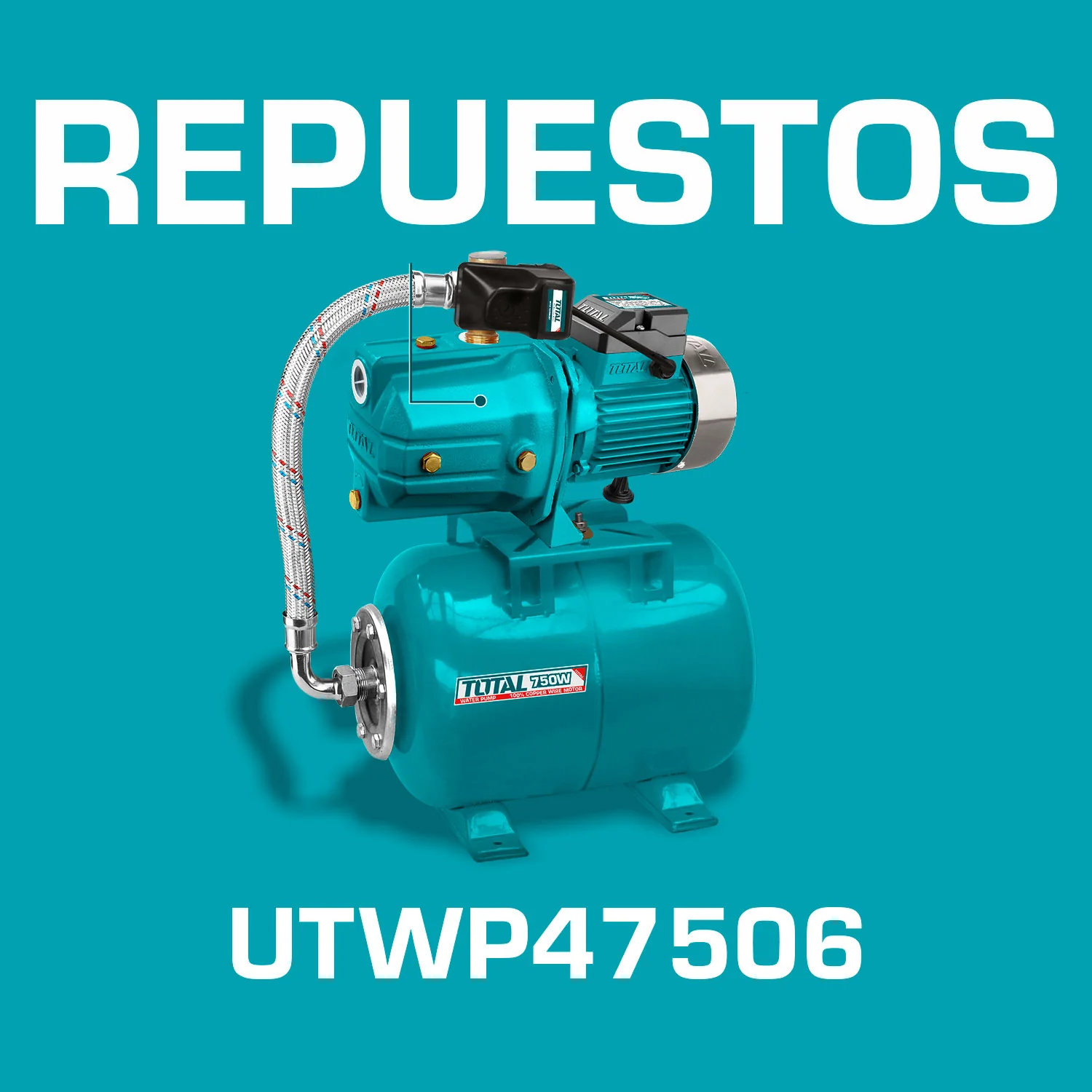 Repuestos Bomba De Agua Periferica Automatica 1 HP  De 24 L  Codigo. UTWP47506