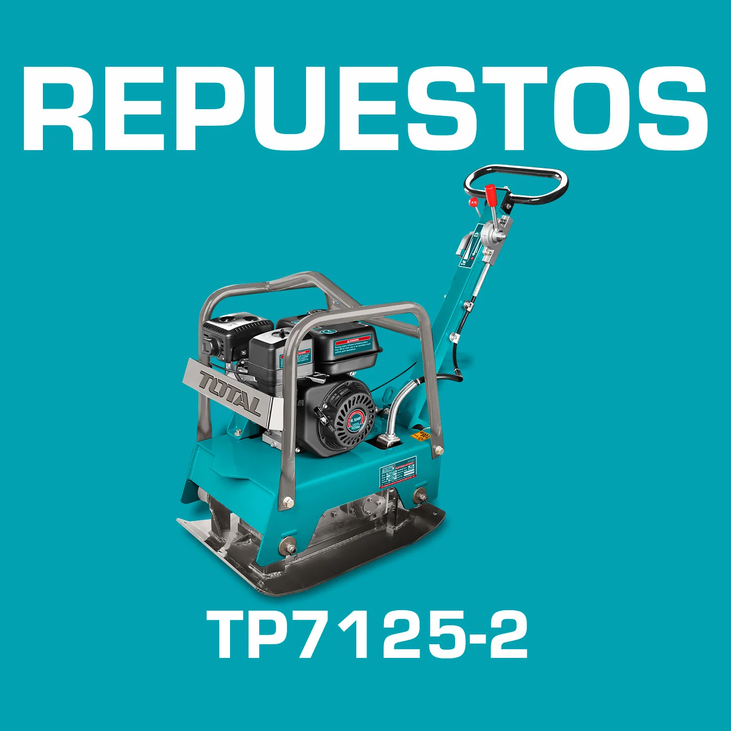 Repuestos Compactadora De Plato Reversibible A Gasolina De 4.8 Kw (6.5 HP) Codigo TP7125-2