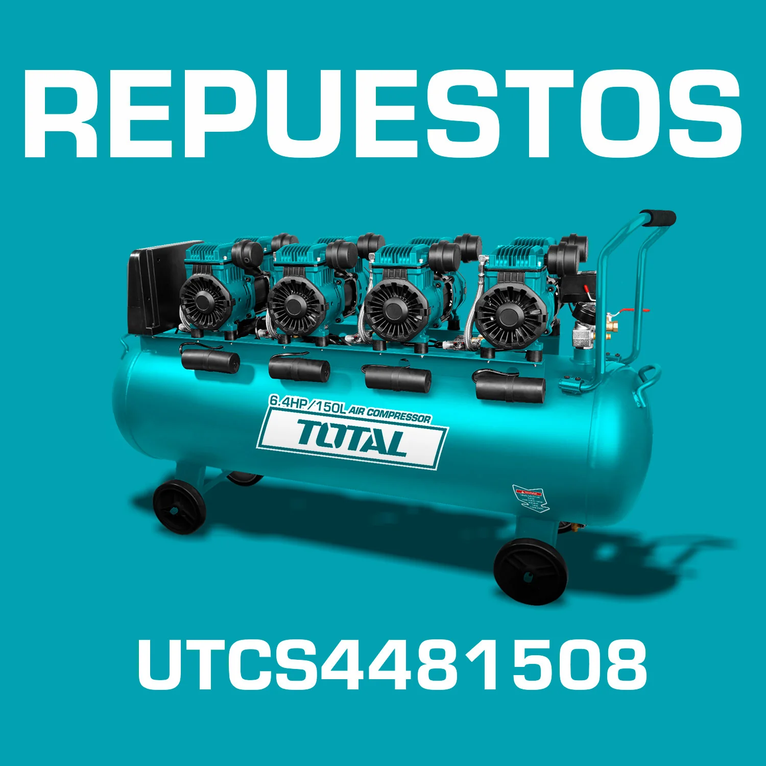 Repuestos Compresor De Aire 150L 6.4HP (Sin Aceite). Codigo UTCS4481508