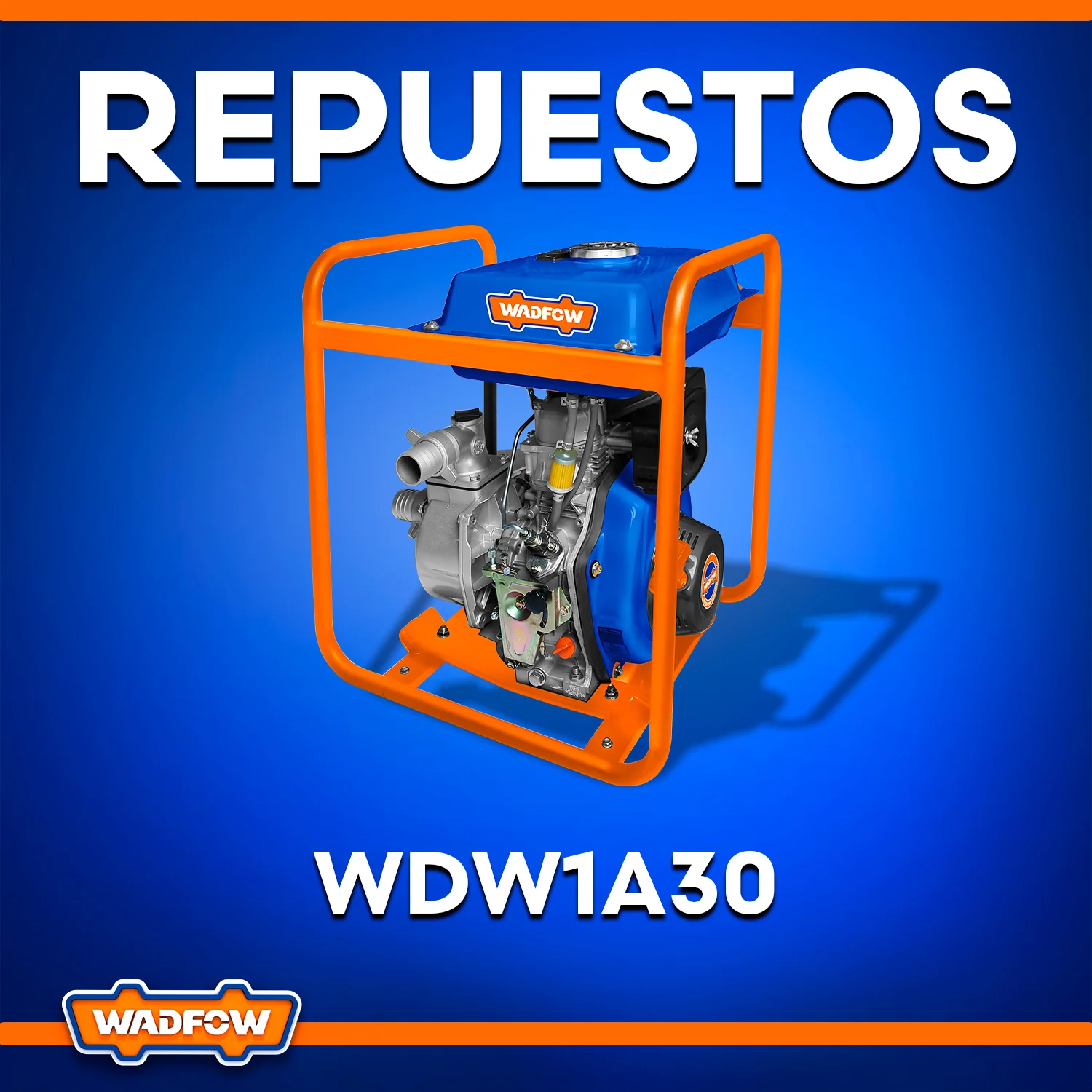 Repuestos De Bomba De Agua A Diesel 5.3 HP. Diámetro De Salida 3" WDW1A30