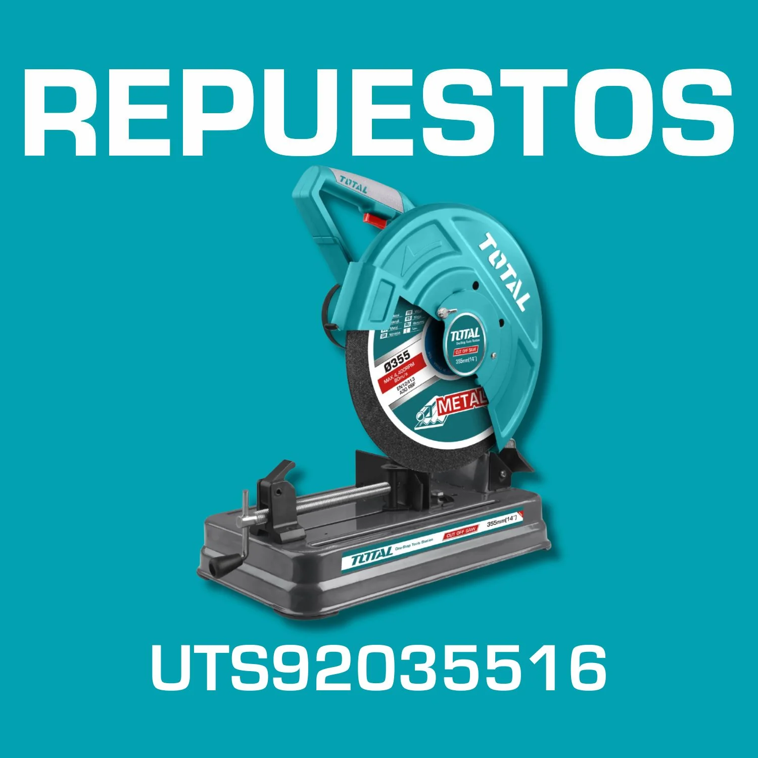 Repuestos De Tronzadora De Metal De 14". Código UTS92035516.
