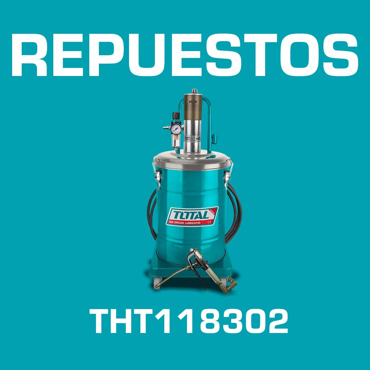Repuestos Engrasador Lubricador De Grasa Neumatico De 30L. Codigo THT118302
