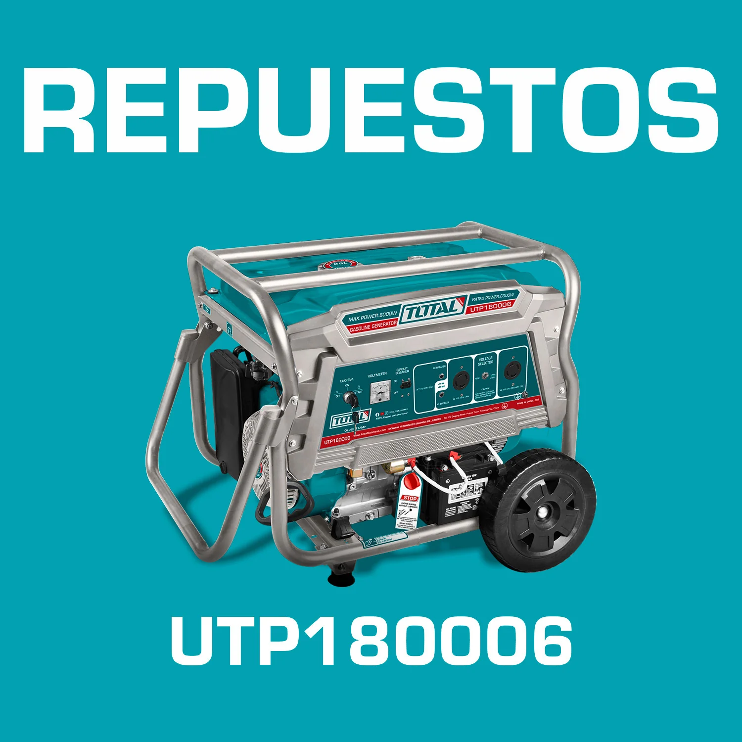 Repuestos Generador A Gasolina De 8000WATT UTP180006