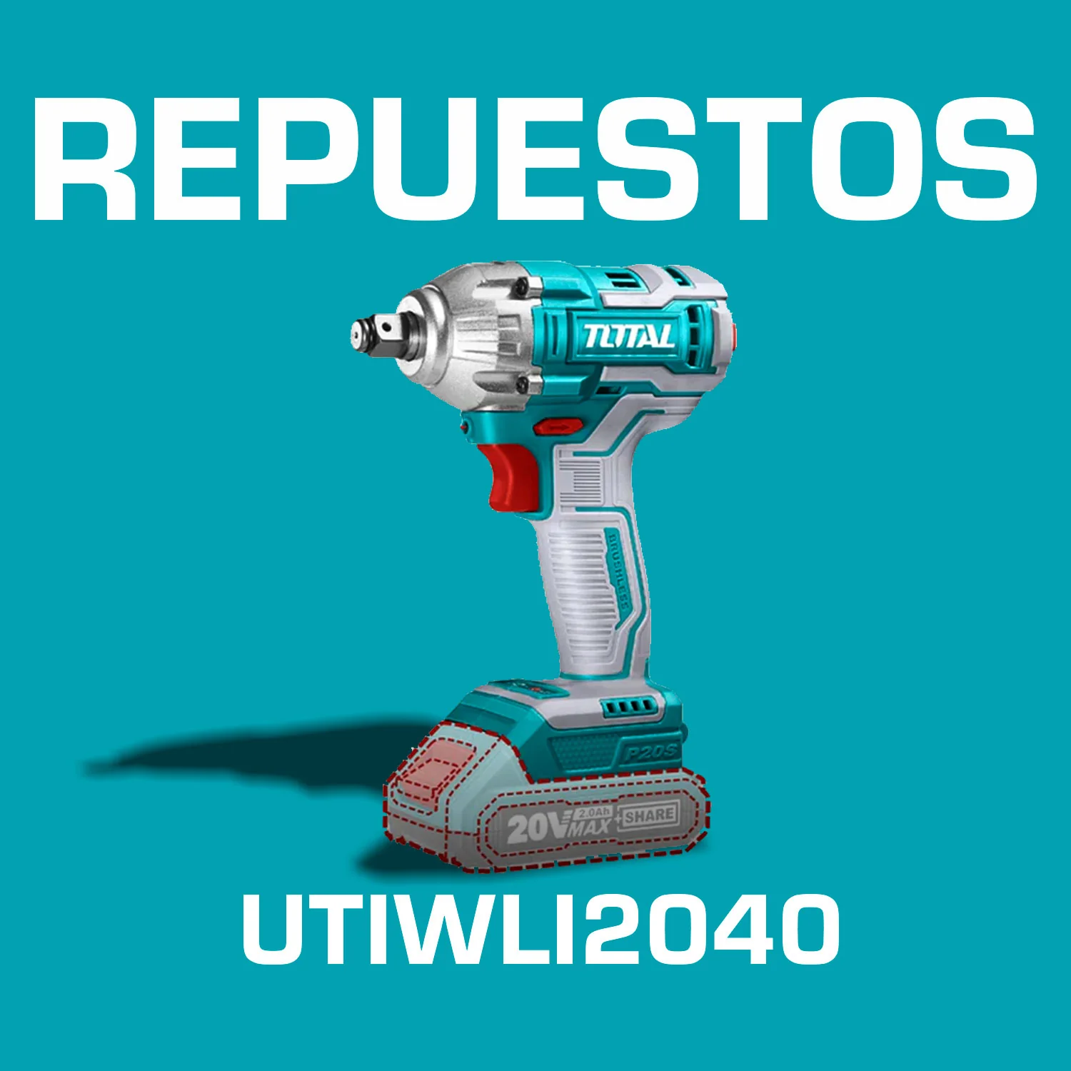 Repuestos Llave De Impacto 20V Inalambrica 1/2" 400Nm Codigo UTIWLI2040