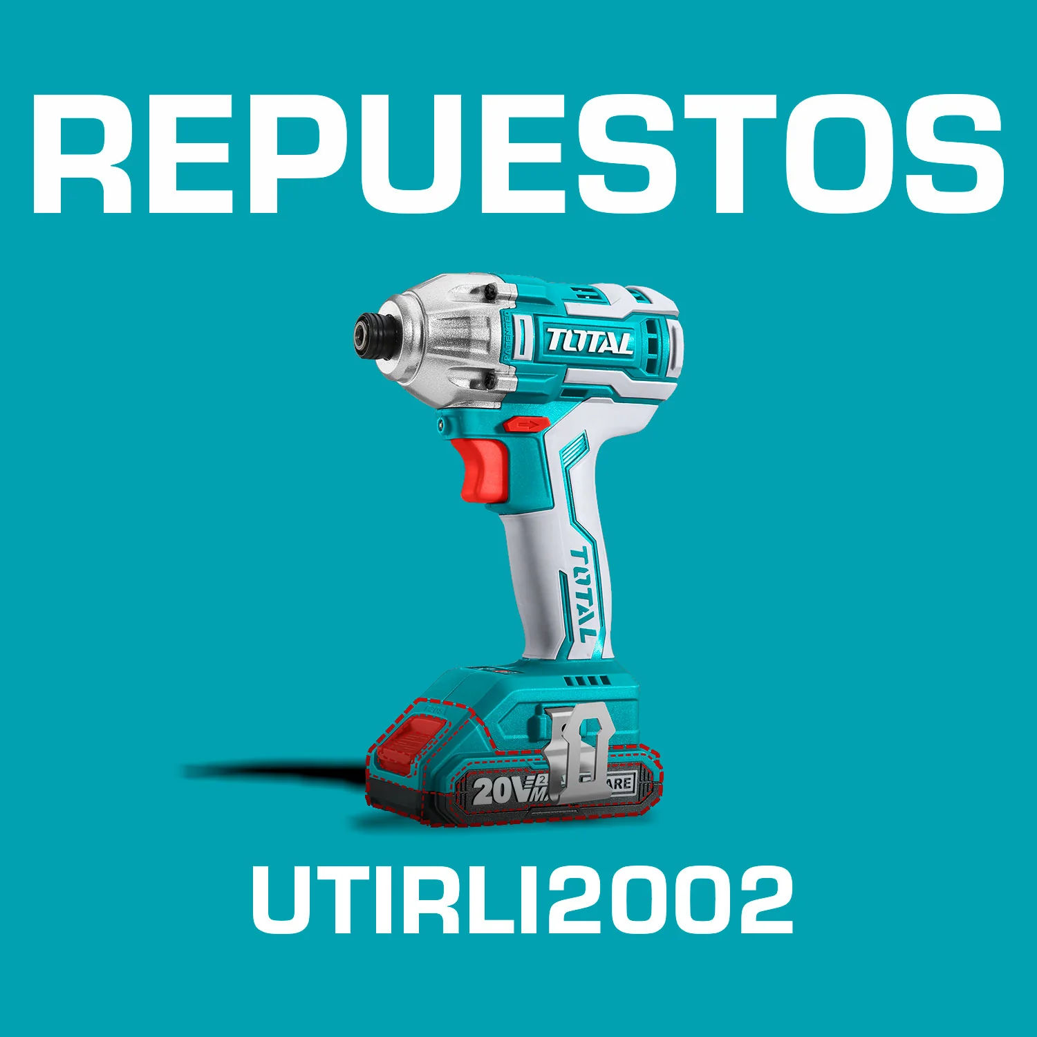 Repuestos Llave Impacto Drill Dado Hexagonal 1/4" Litio 20V. Codigo  UTIRLI2002