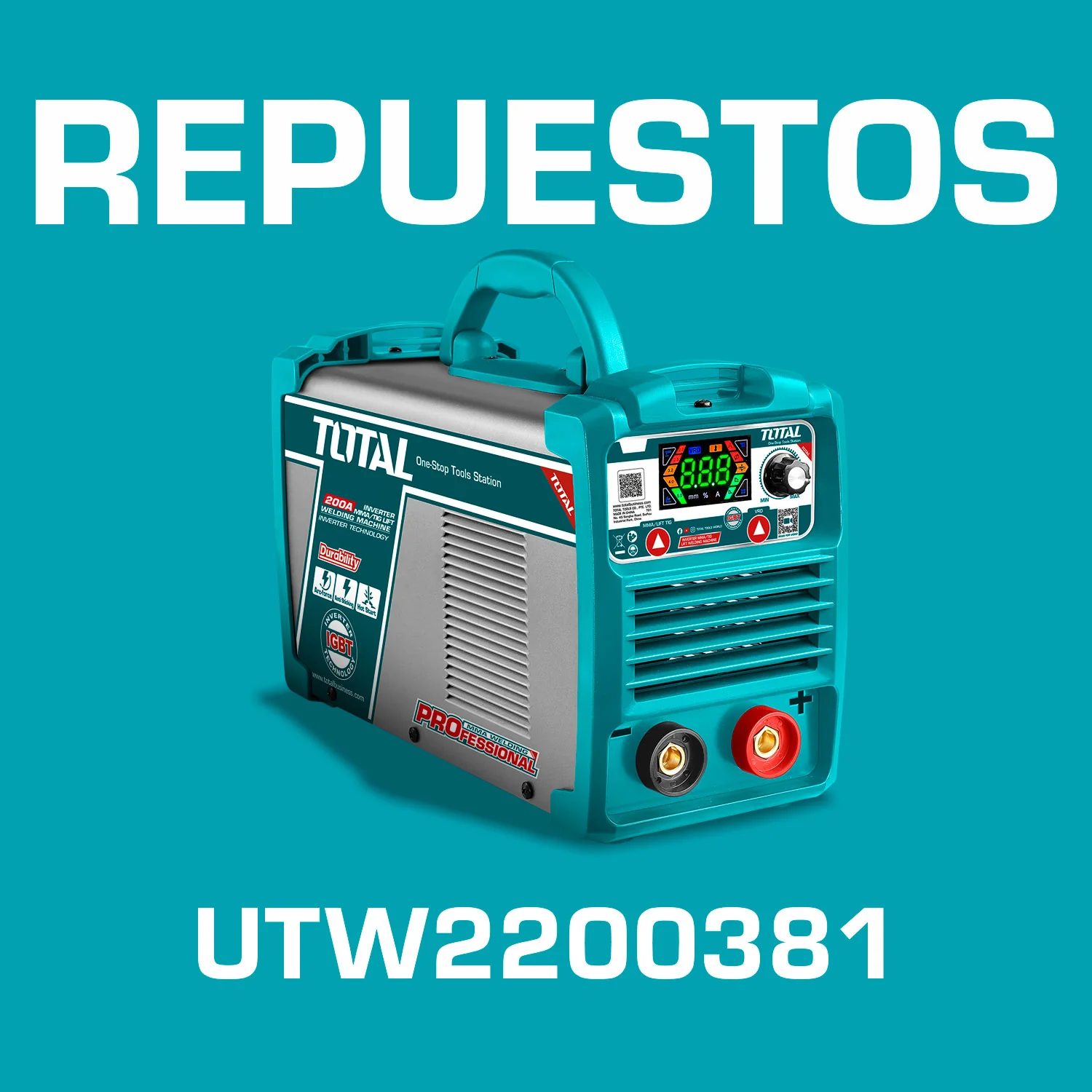 Repuestos Máquina De Soldar Inverter Heavy Duty Calidad Profesional 60% Ciclo De Trabajo 200A. Codigo UTW2200381