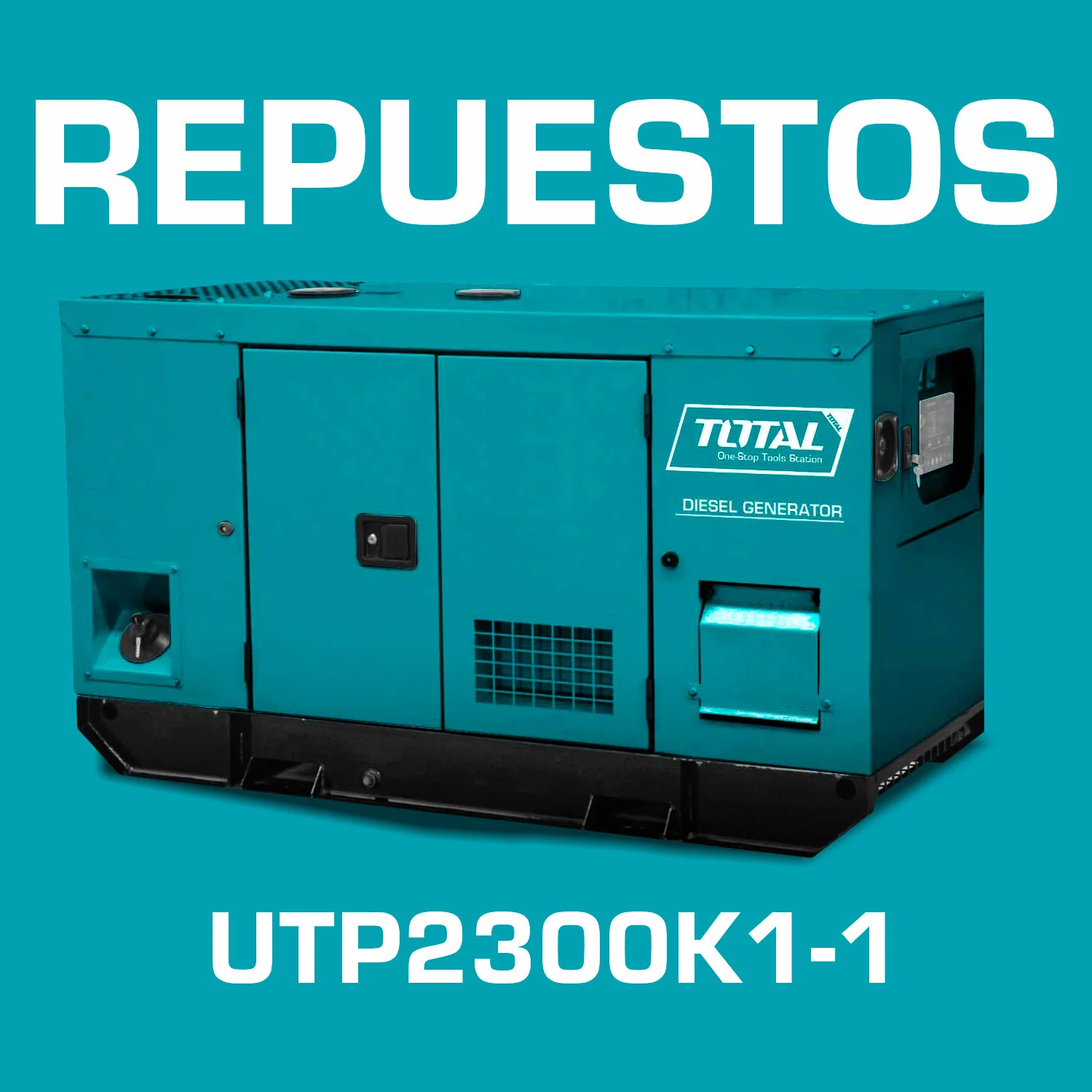 Repuestos Planta Diesel Generador Eléctrico 33KW Con ATS Integrado Codigo  UTP2300K1-1