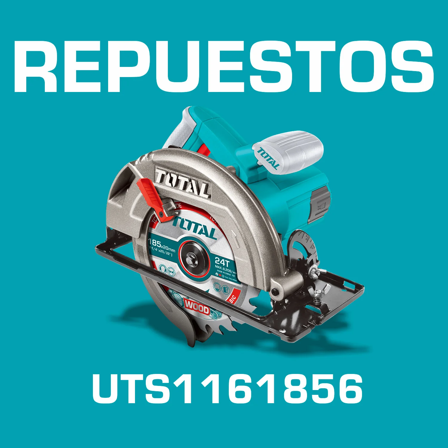 Repuestos Sierra Circular1600w 5000Rpm Diam. Hoja: 0.78" Corte A 45º Y 90º. Codigo UTS1161856