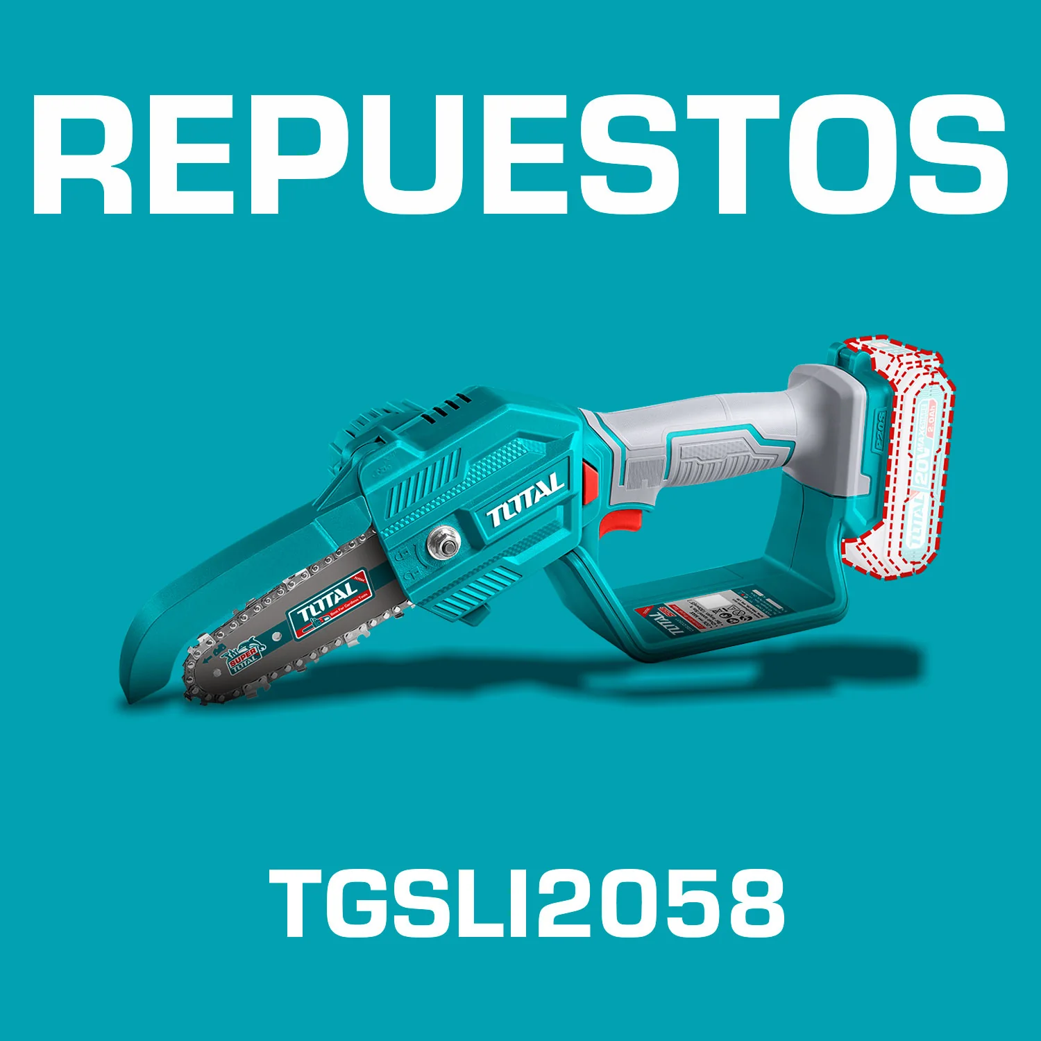 Repuestos Sierra Podadora Inalámbrica 20V. 5" (13Cm). Codigo TGSLI2058