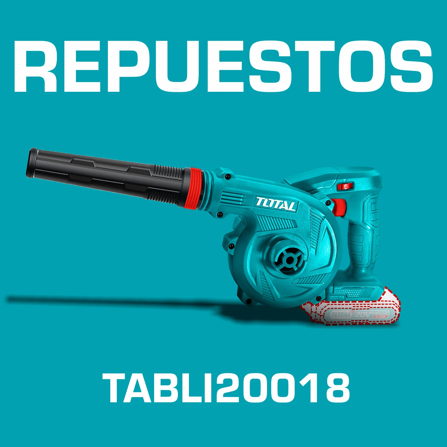Repuestos Soplador Total Inalámbrico 20V. 18000 Rpm. Codigo  TABLI20018