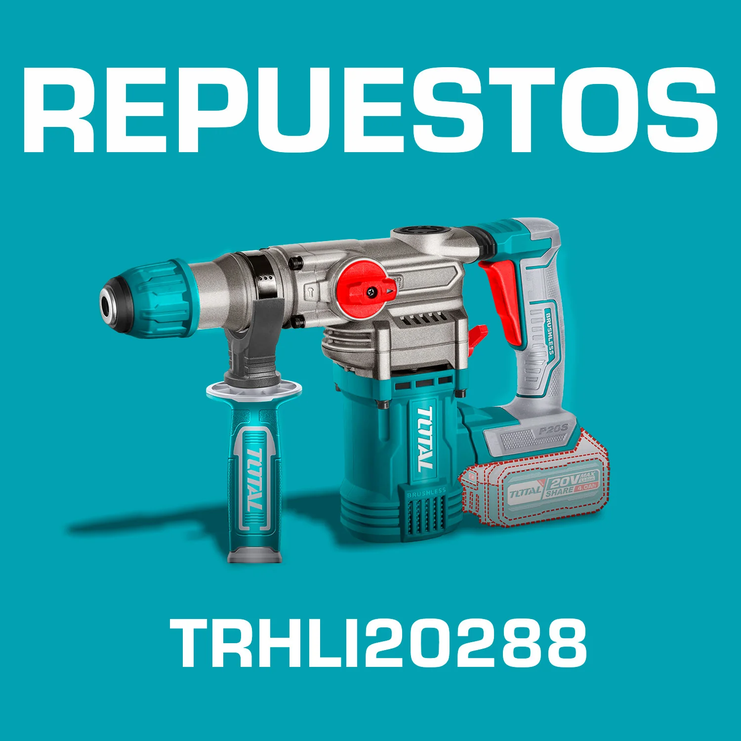 Repuestos Taladro Rotomartillo Motor Sin Escobillas. Codigo TRHLI20288