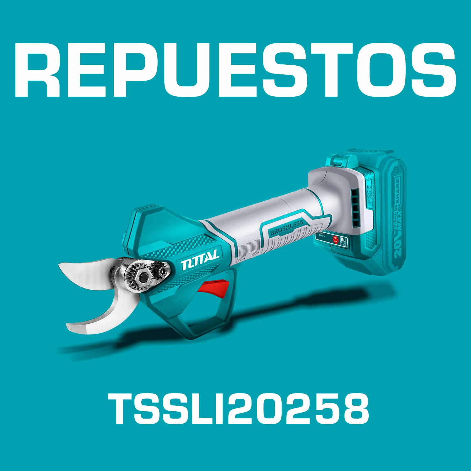 Repuestos Tijera De Podar Inalámbrica 20V. Corte 25Mm. Codigo TSSLI20258