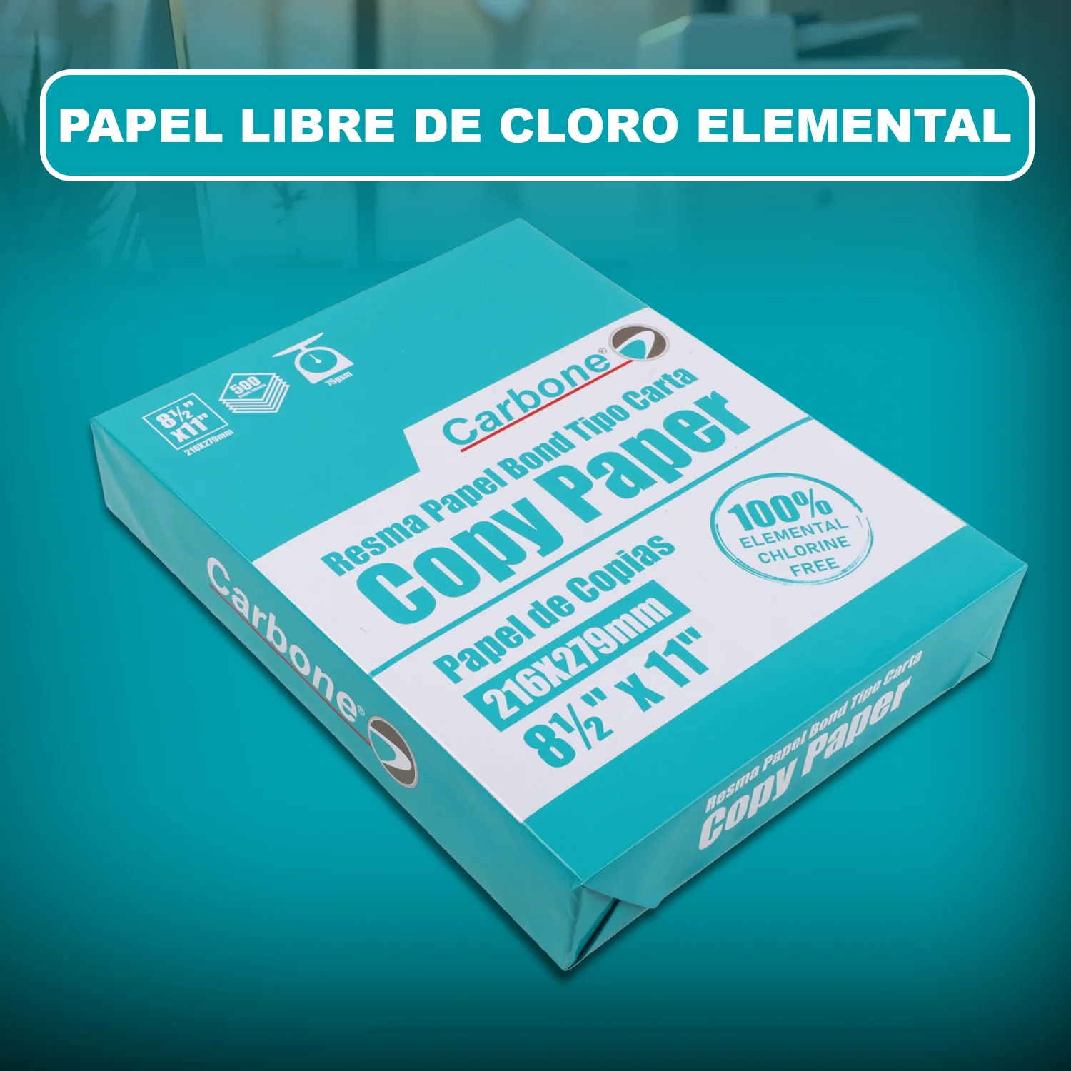 Resma Hojas De Papel Bond Tipo Carta 8 1/2 X 11 - 500 Hojas 75Gsm Marca Carbone - Image 3
