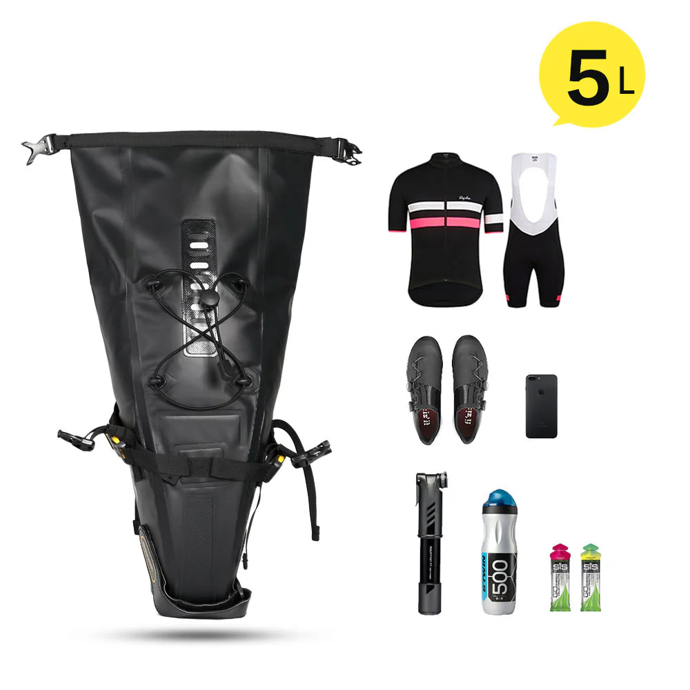 Bolso Impermeable Para Bicicleta 5L, Para Anclar Bajo El Asiento Rhinowalk - Image 5