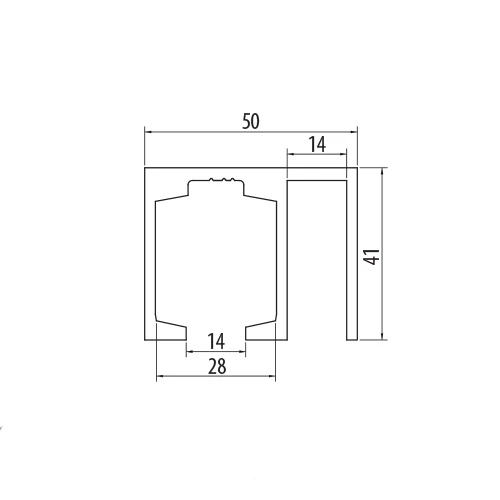 Riel De Aluminio Para Corredera Sencilla Y Paño Fino Para Sistema 8600. 5.8 Mts - Image 2