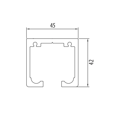 Riel Superior Para Sistema Plegable TD-8700. Longitud 3 Metros. Aluminio. - Image 2