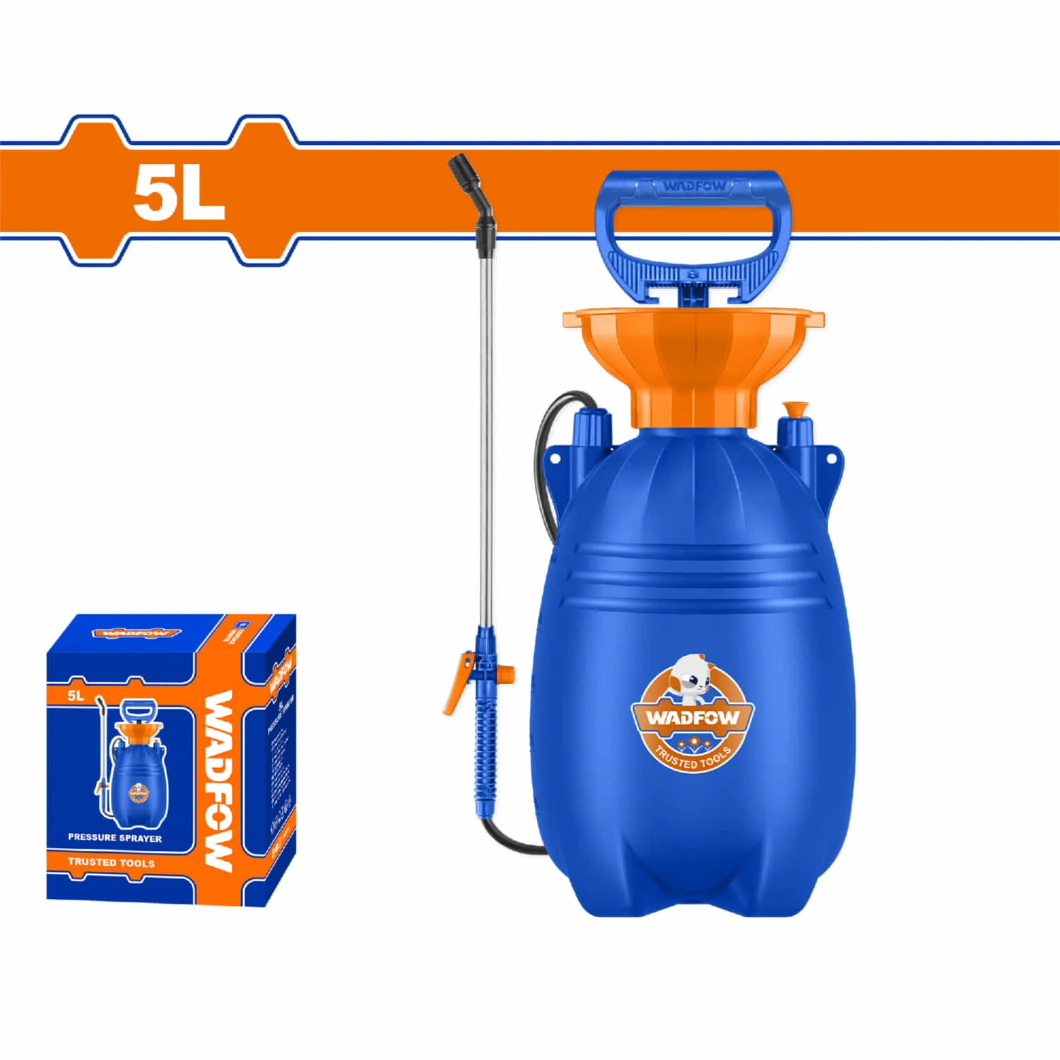 Rociador Spray A Presión 5 L Presión: 2.5 Bar Manguera Flexible De 1.2M. Incluye Lanza Y Boquilla.