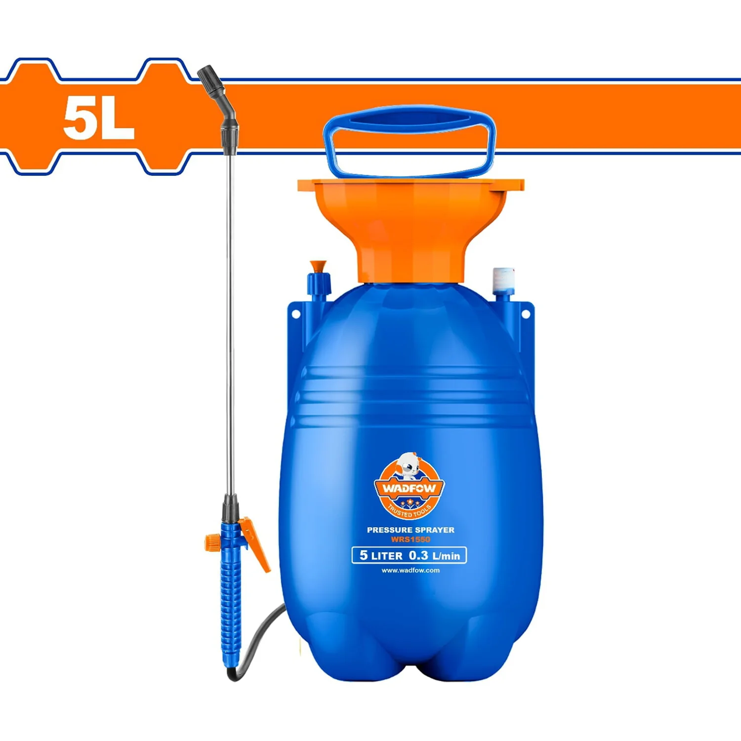 Rociador Spray A Presión 5 L Presión: 2.5 Bar Manguera Flexible De 1.2M. Incluye Lanza Y Boquilla. - Image 2