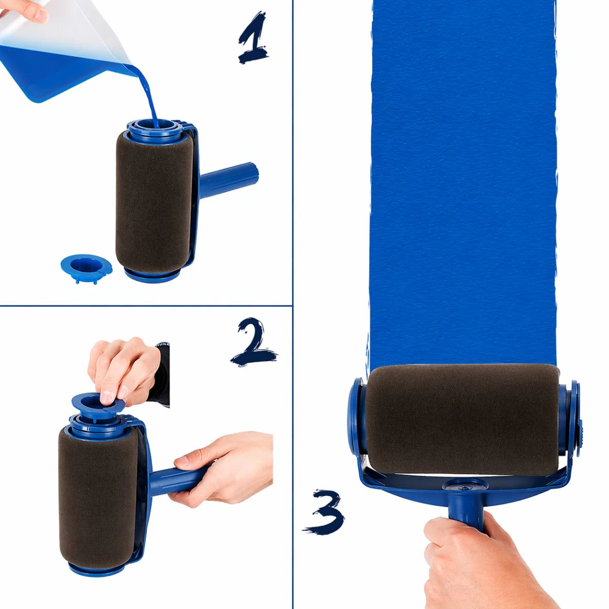 Rodillos De Pintura Recargables. Set De 7 Piezas. Sistema Antigoteo Para Pintar Paredes. Incluye Bandeja, Aplicador De Esquinas, Vaso Medidor Y Extensión. - Image 3