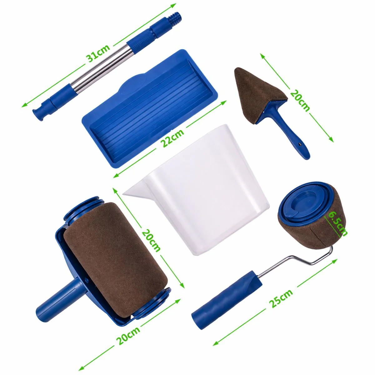 Rodillos De Pintura Recargables. Set De 7 Piezas. Sistema Antigoteo Para Pintar Paredes. Incluye Bandeja, Aplicador De Esquinas, Vaso Medidor Y Extensión. - Image 6