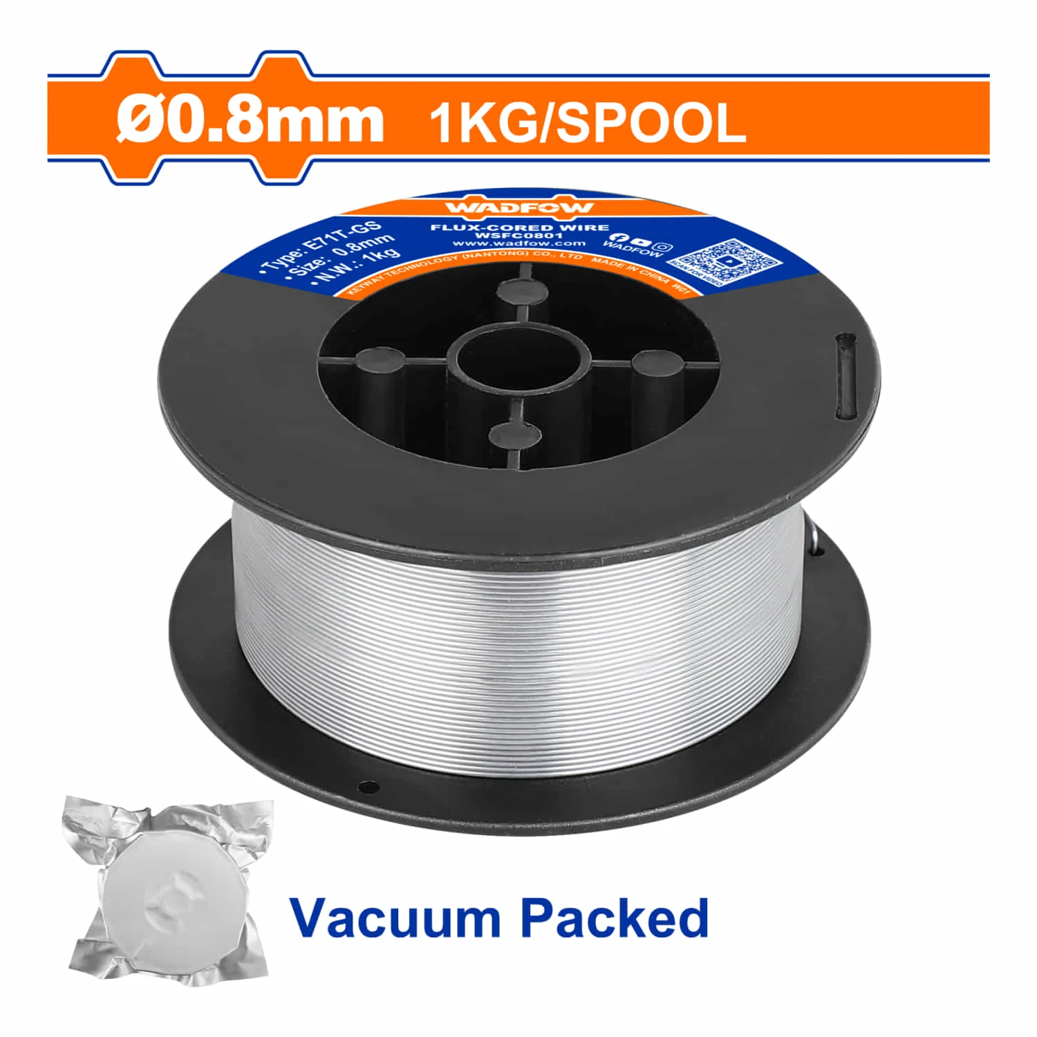Rollo Alambre De Soldadura 0.8Mm 1Kg Acero Al Carbono. Empacado Al Vacío. Carrete Alambre MIG - Image 2