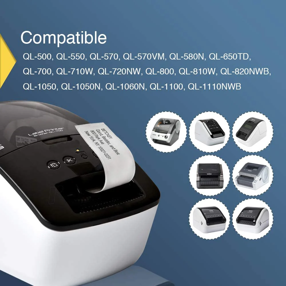 Rollo Continuo Para Brother DK-22210, 29Mm X 30.8M (1-1/7" X 100') (Con Holder Plastico) - Image 3