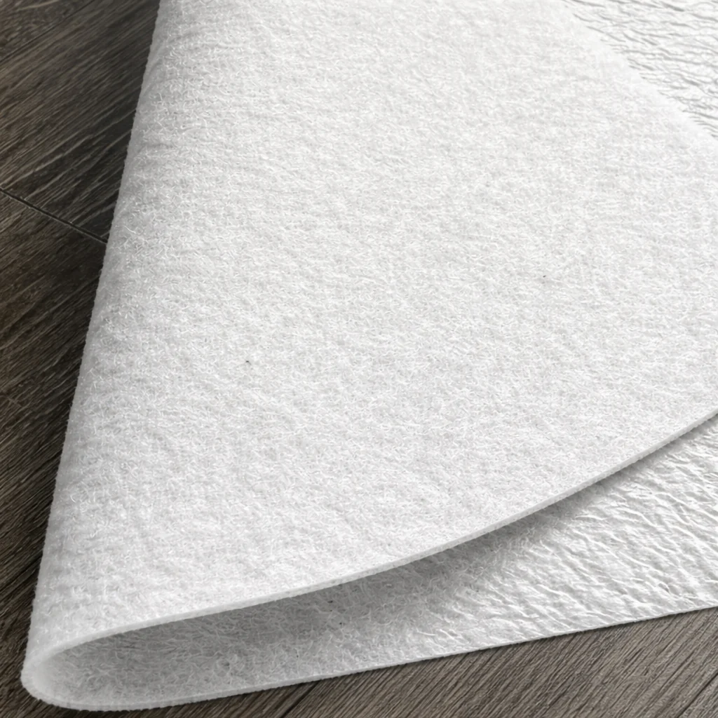 Rollo Plastico Protector De Piso Autoadhesivo Acolchado Antiderrame Color Blanco Rollo De 39.4X 984.3" (1X25m) De PE. Lana Sintética Antideslizante Y Autoadhesiva. - Image 5