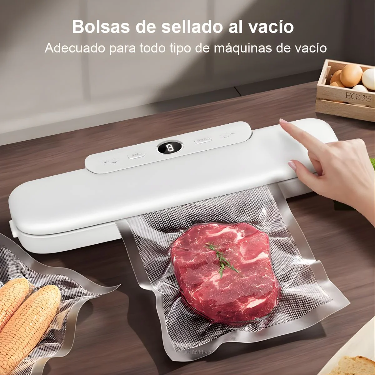 Rollos De Bolsas Para Sellado Al Vacío 5Mts Largo Continuo. Libre De BPA. Apto Para Congelador Y Microondas. Rollo De Envasado Al Vacío - Image 2