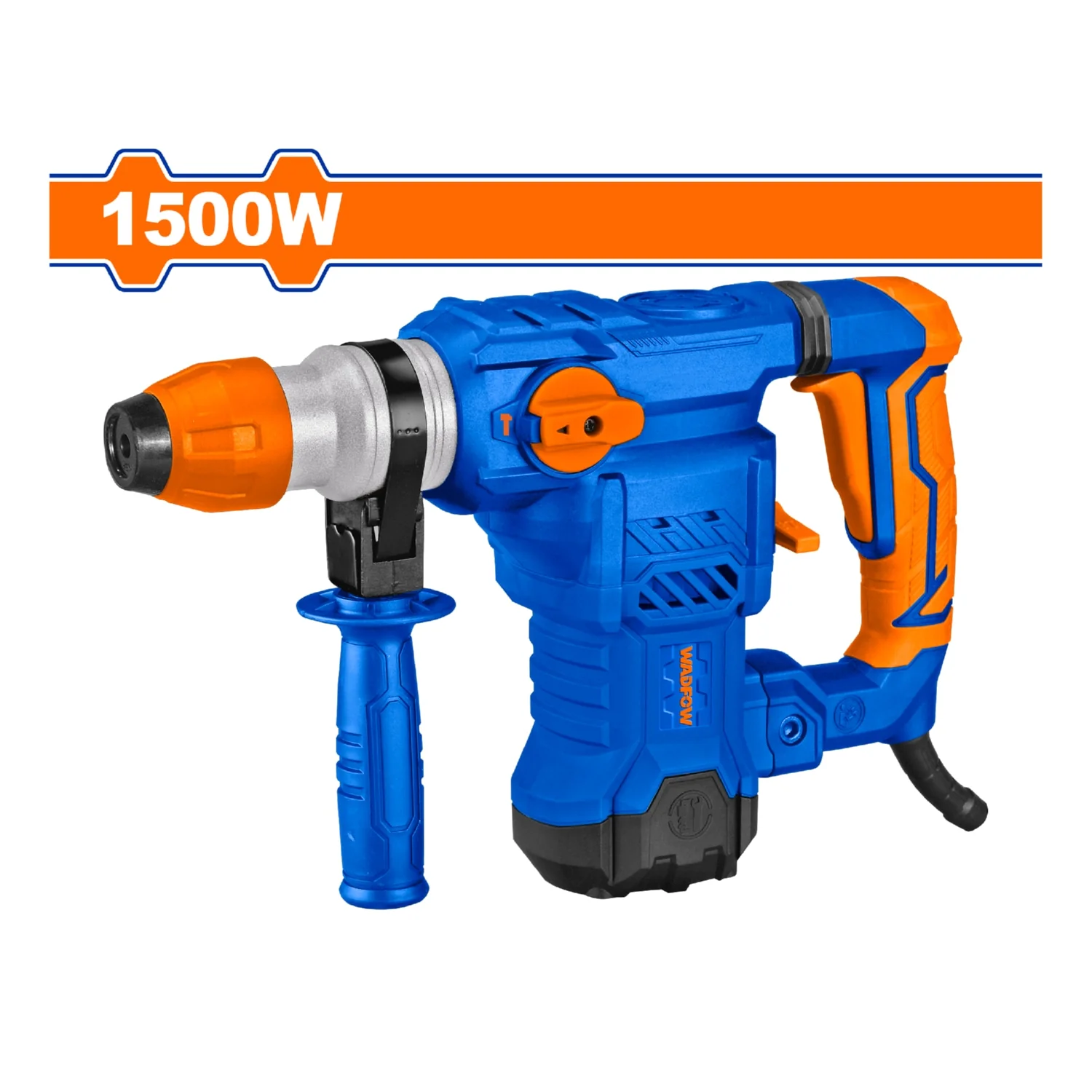 Rotomartillo 1500W. 4500 Bpm 5.5J 110-120V~50/60Hz Incluye 3 Brocas Y 2 Cinceles. Antivibratorio. Demoledor - Image 2
