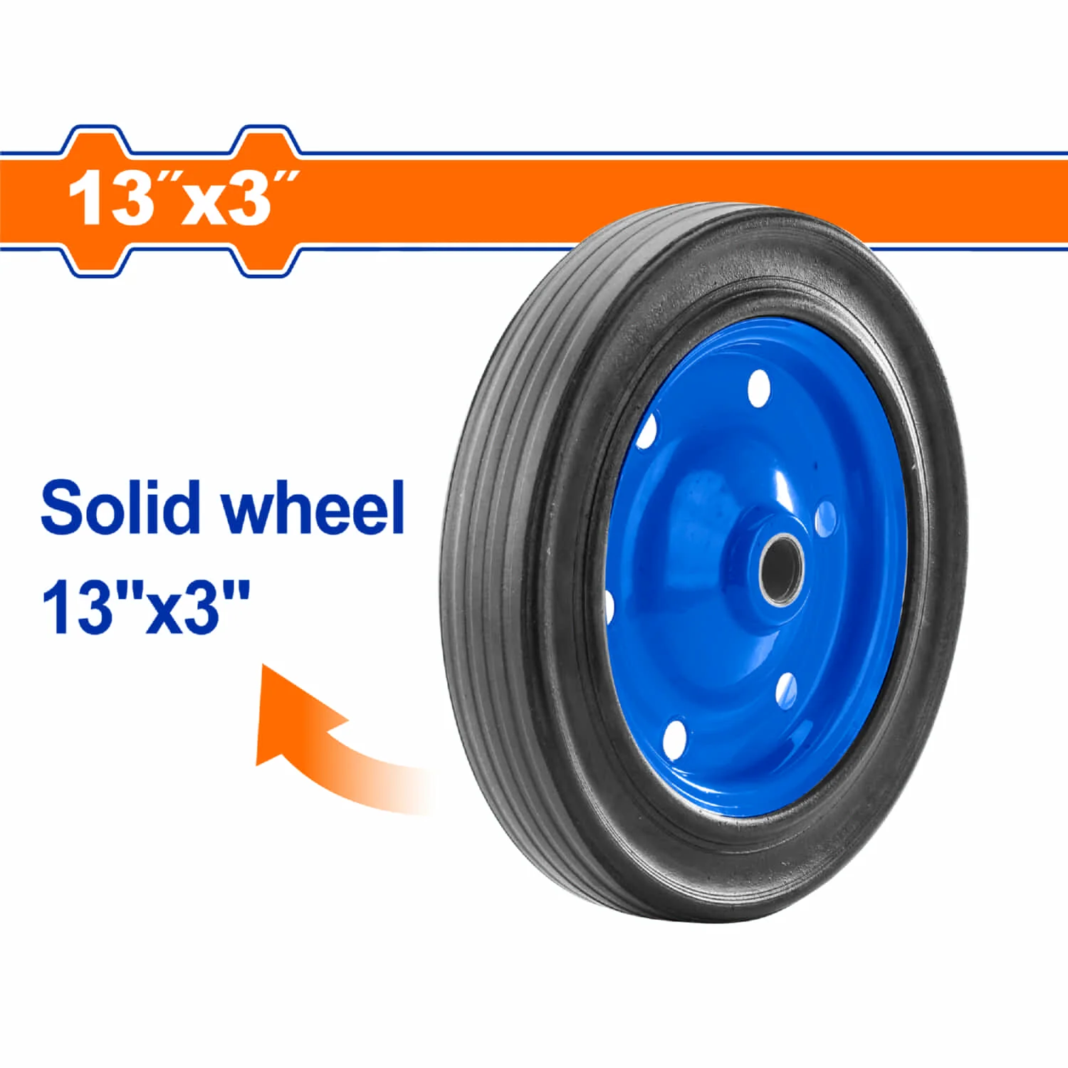 Rueda Sólida Para Carretillas De 120 Kg De 13" × 3" Compatible Con WWB3F02