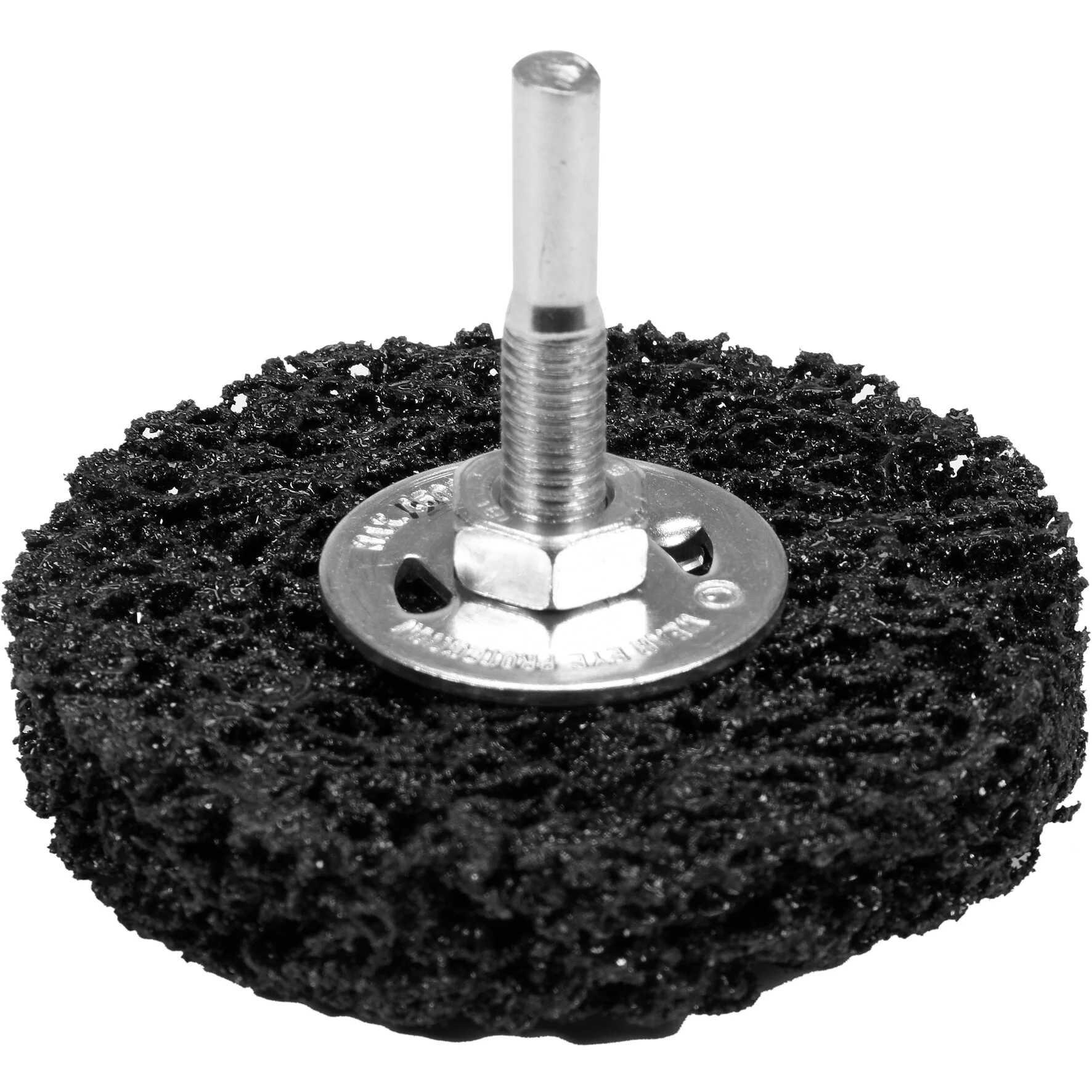 Rueda Nylon Negra Abrasiva Cepillo Circular Para Taladro 3" Elimina Óxido, Pintura - Image 2