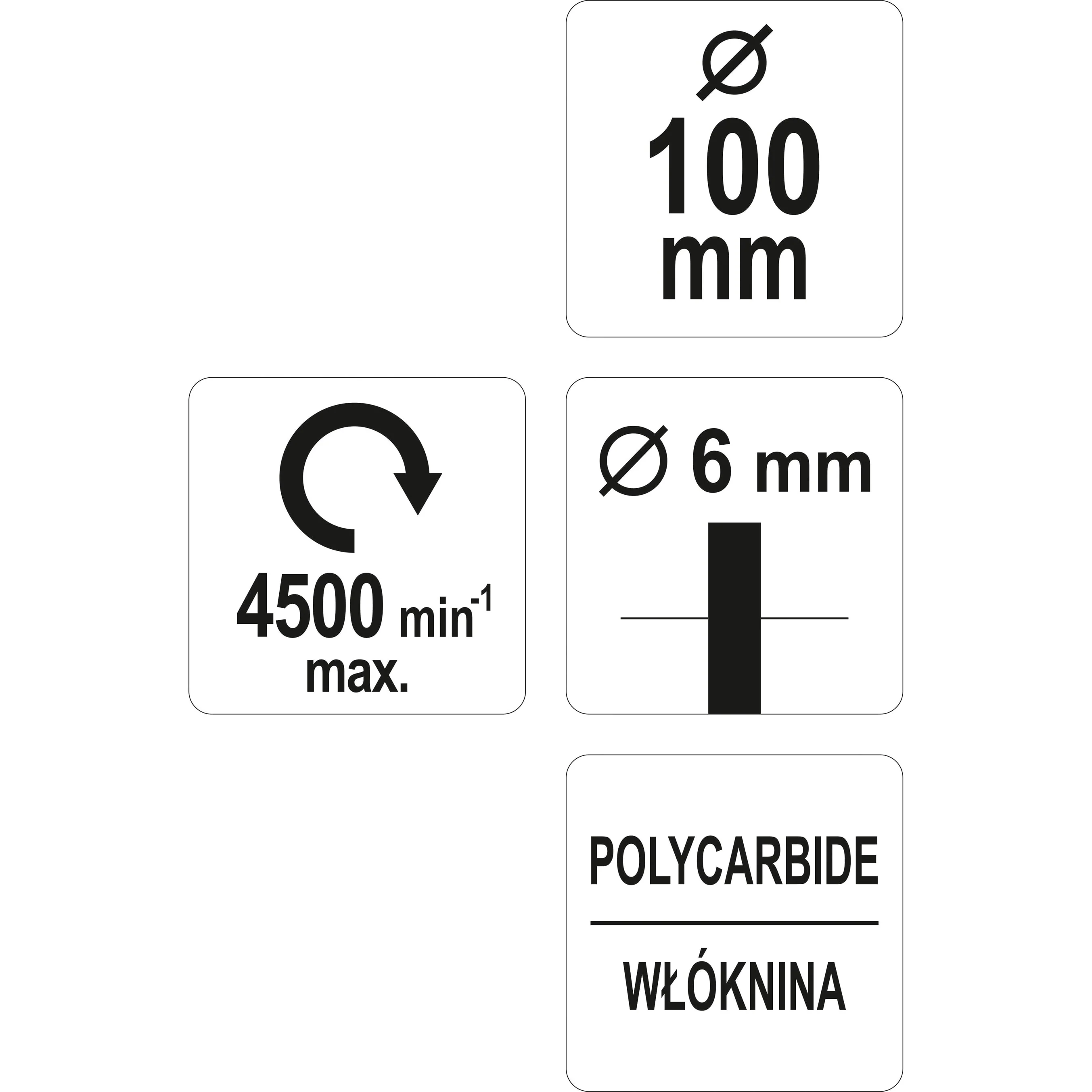 Rueda Nylon Negra Abrasiva Cepillo Circular Para Taladro 4" Elimina Óxido, Pintura - Image 4
