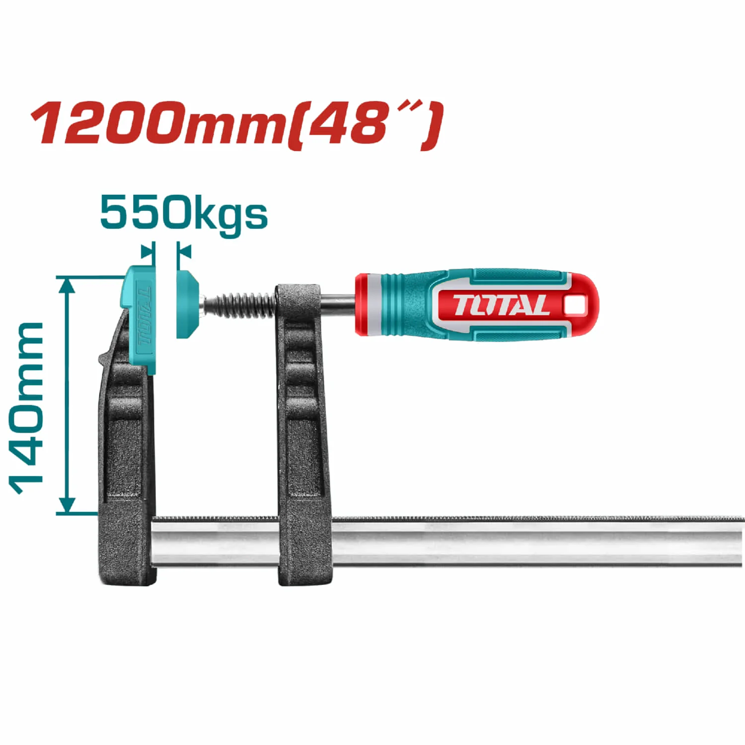 Sargento Pinza Abrazadera Tipo F 140X1200mm