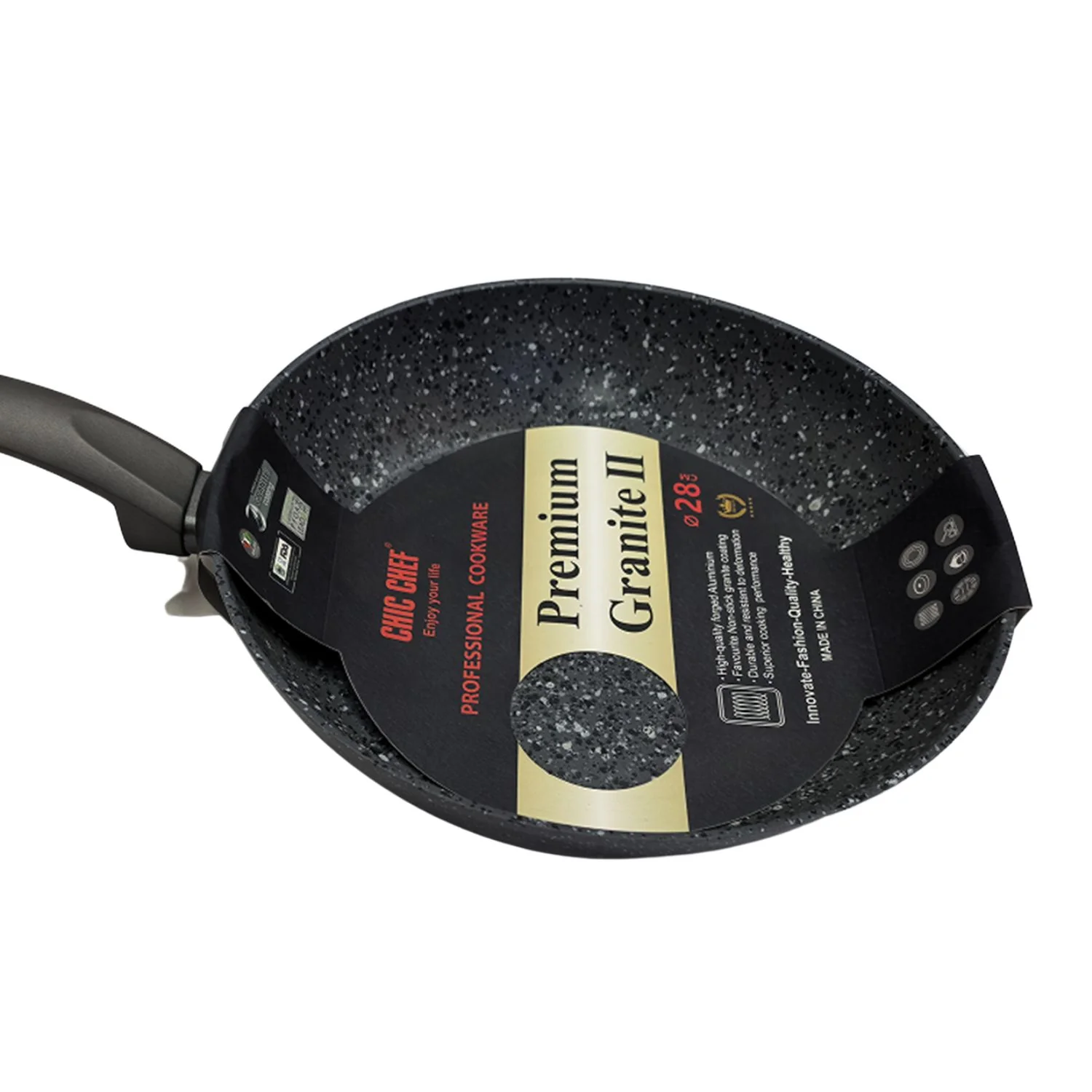 Sartén Antiadherente De 28Cm (11”) Aluminio Forjado Con Recubrimiento De MARMOL II Cocina Saludable. Libre De Teflón. Amigable Con El Ambiente. - Image 3