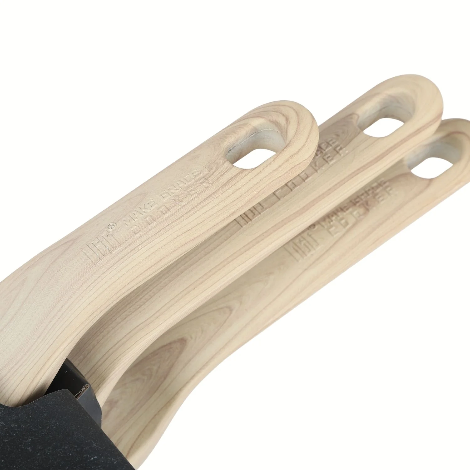 Sartenes Antiadherentes Granito Color Rosa Tamaño 20-24-28Cm Aluminio Forjado Con Mango Efecto Madera 100% Libre De Teflon Set De 3 Piezas. - Image 3