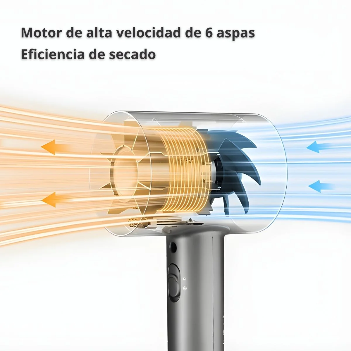 Secador Blower De Pelo Iónico De Secado Rápido. 1800W 110V 50/60Hz - Image 4