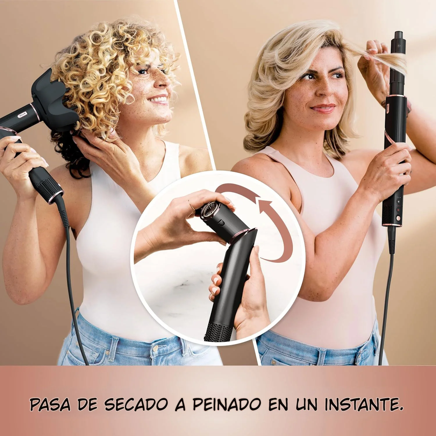 Secador Y Estilizador Shark Flexstyle Color Negro HD440BK. Cepillo Blower De Cabello Black Edition. - Image 4