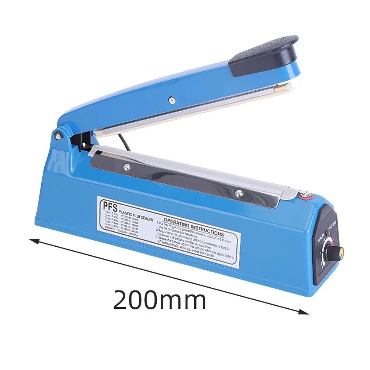 Selladora Impulso Térmica Lineal Eléctrica De 20Cm Con Regulador De Temperatura 110V. Máquina Para Sellar Para Bolsas Plásticas, Aluminio Y Kraft. - Image 3