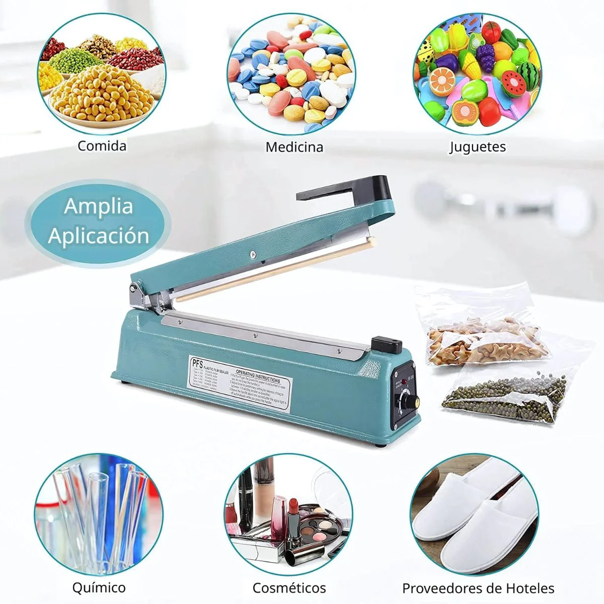 Selladora Impulso Térmica Lineal Eléctrica De 30Cm Con Regulador De Temperatura 110V. Máquina Para Sellar Para Bolsas Plásticas, Aluminio Y Kraft. - Image 3